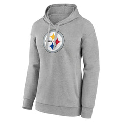 Pittsburgh Steelers Women's Primary Logo Pullover Hoodie - Gray online