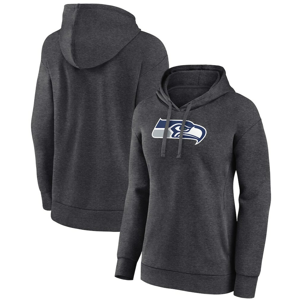 Seattle Seahawks Women's Primary Logo Pullover Hoodie - Charcoal cheap