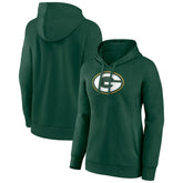 Green Bay Packers Women's Primary Logo Pullover Hoodie - Green discount