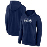 Seattle Seahawks Women's Primary Logo Pullover Hoodie - College Navy sale