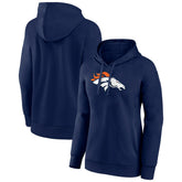 Denver Broncos Women's Primary Logo Pullover Hoodie - Navy sale