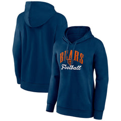 Chicago Bears Women's Victory Script Pullover Hoodie - Navy sale