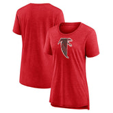 Atlanta Falcons Women's Throwback Team Logo Tri-Blend T-Shirt - Heather Red outlet