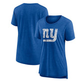 New York Giants Women's Throwback Team Logo Tri-Blend T-Shirt - Heather Royal discount