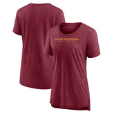 Washington Commanders Women's Throwback Team Logo Tri-Blend T-Shirt - Heather Burgundy outlet