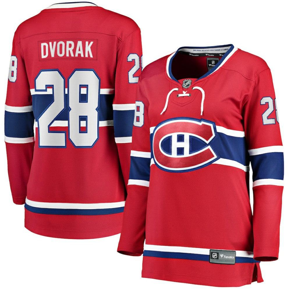 Christian Dvorak Montreal Canadiens Fanatics Women's Home Breakaway Player Jersey Red