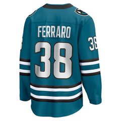 Mario Ferraro San Jose Sharks Fanatics Home Breakaway Player Jersey Teal