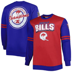 Buffalo Bills Big & Tall Celebration of Champions Pullover Sweatshirt - Red/Royal sale