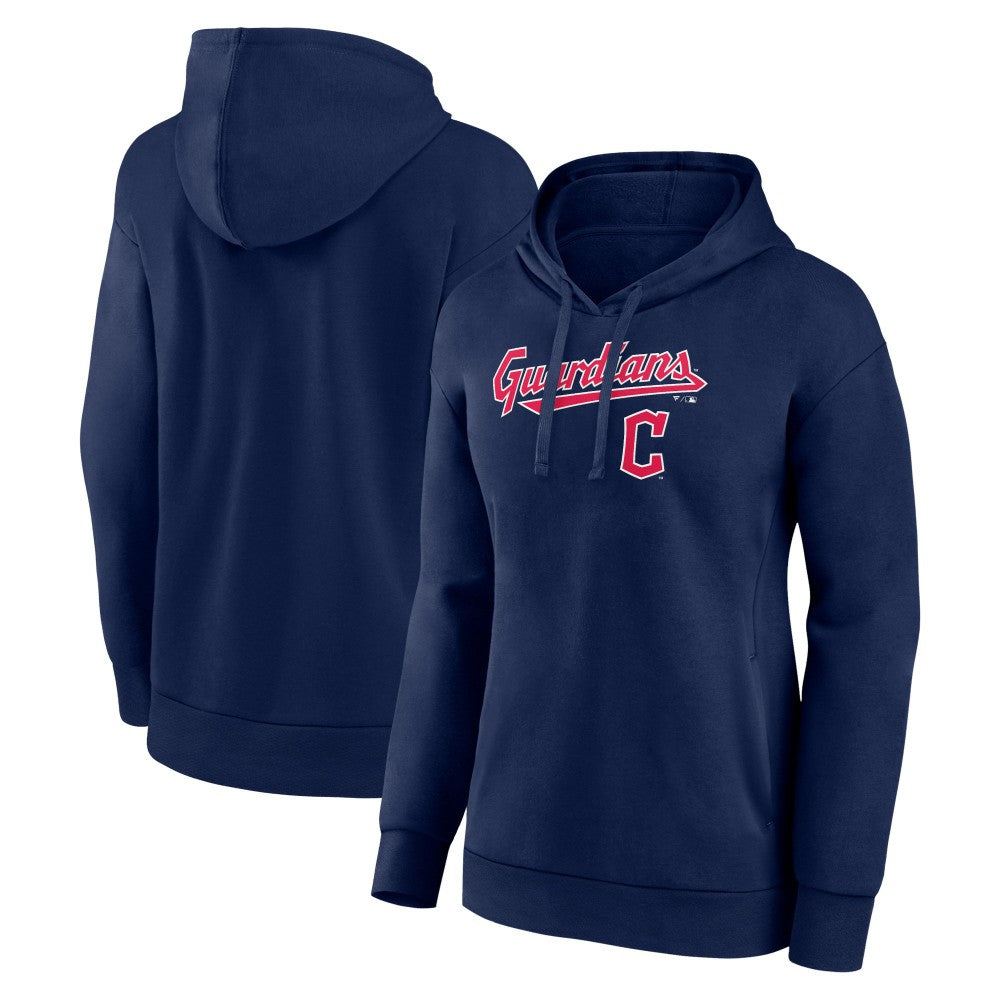 Cleveland Guardians Women's Team Lockup Pullover Hoodie - Navy