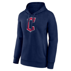 Cleveland Guardians Women's Distressed Team Pullover Hoodie - Navy
