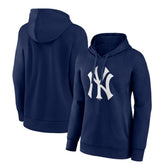 New York Yankees Women's Core Logo Pullover Hoodie - Navy