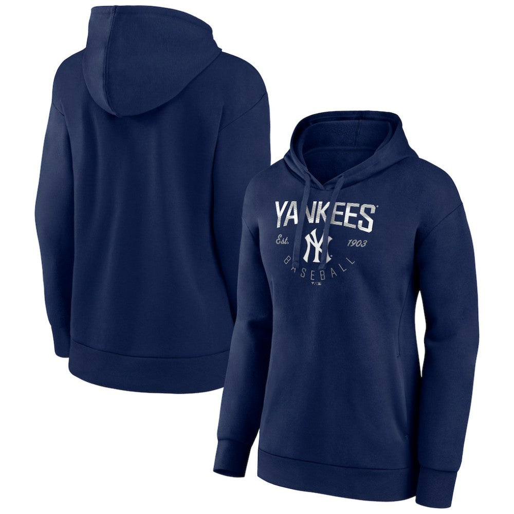 New York Yankees Women's Team Live For It Pullover Hoodie - Navy