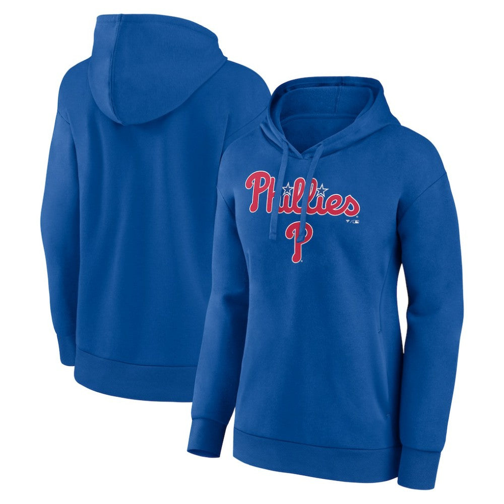 Philadelphia Phillies Women's Team Lockup Pullover Hoodie - Royal