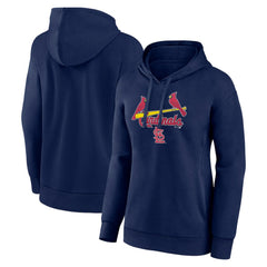 St. Louis Cardinals Women's Team Lockup Pullover Hoodie - Navy