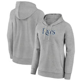 Tampa Bay Rays Women's Distressed Team Pullover Hoodie - Gray