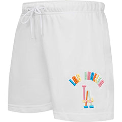 Los Angeles Dodgers Pro Standard Women's Washed Neon Shorts - White