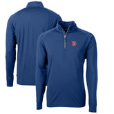 Denver Broncos Cutter & Buck Adapt Eco Knit Stretch Recycled Big & Tall Quarter-Zip Throwback Pullover Top - Royal discount