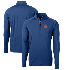 Denver Broncos Cutter & Buck Adapt Eco Knit Stretch Recycled Big & Tall Quarter-Zip Throwback Pullover Top - Royal discount