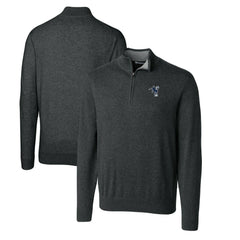 Indianapolis Colts Cutter & Buck Throwback Logo Lakemont Tri-Blend Big & Tall Quarter-Zip Pullover Sweater - Heather Charcoal cheap