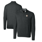 Miami Dolphins Cutter & Buck Throwback Logo Lakemont Tri-Blend Big & Tall Quarter-Zip Pullover Sweater - Heather Charcoal online