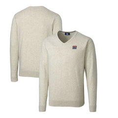 New York Giants Cutter & Buck Throwback Logo Lakemont Tri-Blend Big & Tall V-Neck Pullover Sweater - Oatmeal discount