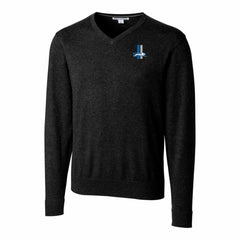 Detroit Lions Cutter & Buck Throwback Logo Lakemont Tri-Blend Big & Tall V-Neck Pullover Sweater - Black cheap