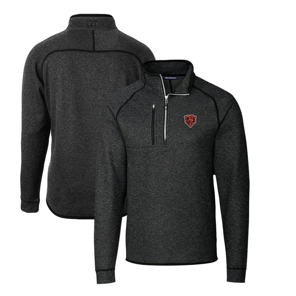 Chicago Bears Cutter & Buck Mainsail Sweater-Knit Big & Tall Half-Zip Pullover Jacket - Heather Charcoal online
