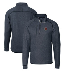 Chicago Bears Cutter & Buck Mainsail Sweater-Knit Big & Tall Half-Zip Pullover Jacket - Heather Navy online