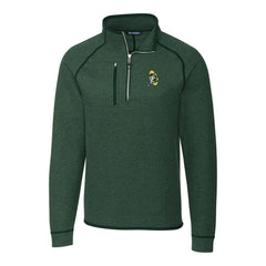 Green Bay Packers Cutter & Buck Mainsail Sweater-Knit Big & Tall Half-Zip Pullover Jacket - Heather Green on sale