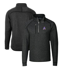 New England Patriots Cutter & Buck Mainsail Sweater-Knit Big & Tall Half-Zip Pullover Jacket - Heather Charcoal sale