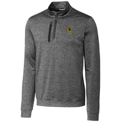 Pittsburgh Steelers Cutter & Buck Stealth Heathered Big & Tall Throwback Logo Quarter-Zip Pullover Top - Steel outlet