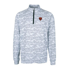 Chicago Bears Cutter & Buck Throwback Logo Big & Tall Traverse Camo Print Stretch Quarter-Zip Pullover Top - Charcoal cheap
