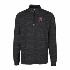 Tampa Bay Buccaneers Cutter & Buck Throwback Logo Big & Tall Traverse Camo Print Stretch Quarter-Zip Pullover Top - Black cheap