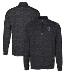 Indianapolis Colts Cutter & Buck Throwback Logo Big & Tall Traverse Camo Print Stretch Quarter-Zip Pullover Top - Black for sale