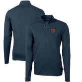 Chicago Bears Cutter & Buck Throwback Logo Virtue Eco Pique Recycled Quarter-Zip Big & Tall Pullover Top - Navy outlet