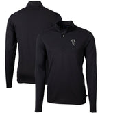 Atlanta Falcons Cutter & Buck Throwback Logo Virtue Eco Pique Recycled Quarter-Zip Big & Tall Pullover Top - Black for sale