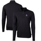 New England Patriots Cutter & Buck Throwback Logo Virtue Eco Pique Recycled Quarter-Zip Big & Tall Pullover Top - Black discount