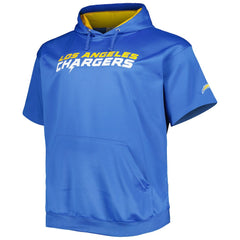 Justin Herbert Los Angeles Chargers Big & Tall Short Sleeve Pullover Hoodie - Powder Blue for sale