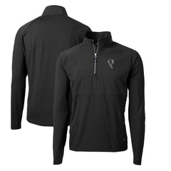 Atlanta Falcons Cutter & Buck Adapt Eco Knit Hybrid Recycled Quarter-Zip Throwback Pullover Top - Black cheap