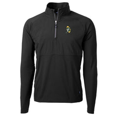Green Bay Packers Cutter & Buck Adapt Eco Knit Hybrid Throwback Recycled Quarter-Zip Pullover - Black on sale