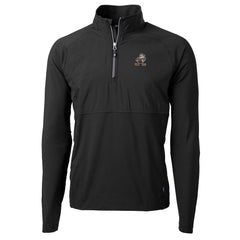 Cleveland Browns Cutter & Buck Adapt Eco Knit Hybrid Recycled Quarter-Zip Throwback Pullover Top - Black cheap