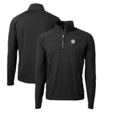 Miami Dolphins Cutter & Buck Adapt Eco Knit Hybrid Recycled Quarter-Zip Throwback Pullover Top - Black discount