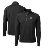 Las Vegas Raiders Cutter & Buck Adapt Eco Knit Hybrid Recycled Quarter-Zip Throwback Pullover Top - Black cheap