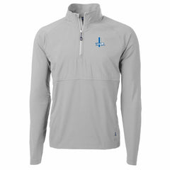 Detroit Lions Cutter & Buck Adapt Eco Knit Hybrid Recycled Quarter-Zip Throwback Pullover Top - Gray on sale