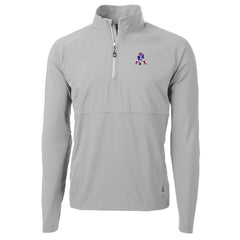 New England Patriots Cutter & Buck Adapt Eco Knit Hybrid Recycled Quarter-Zip Throwback Pullover Top - Gray discount