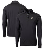 New Orleans Saints Cutter & Buck Adapt Eco Knit Stretch Recycled Quarter-Zip Throwback Pullover Top - Black sale