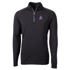 New England Patriots Cutter & Buck Adapt Eco Knit Stretch Recycled Quarter-Zip Throwback Pullover Top - Black cheap