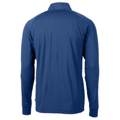 New England Patriots Cutter & Buck Adapt Eco Knit Stretch Recycled Quarter-Zip Throwback Pullover Top - Royal cheap