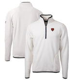Chicago Bears Cutter & Buck Throwback Eco Sherpa Fleece Quarter-Zip Pullover Jacket - White discount