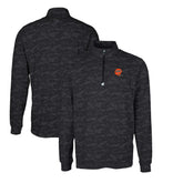 Cincinnati Bengals Cutter & Buck Throwback Logo Traverse Camo Print Stretch Quarter-Zip Pullover Top - Black outlet